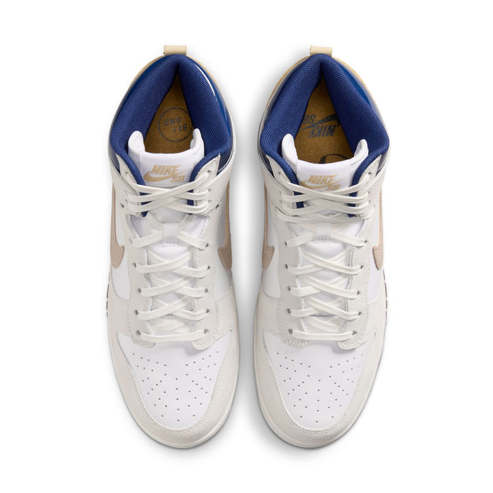 Nike SB Dunk High Pro x Beyond Store - White / Ivory - Sand Dune / Blue Void