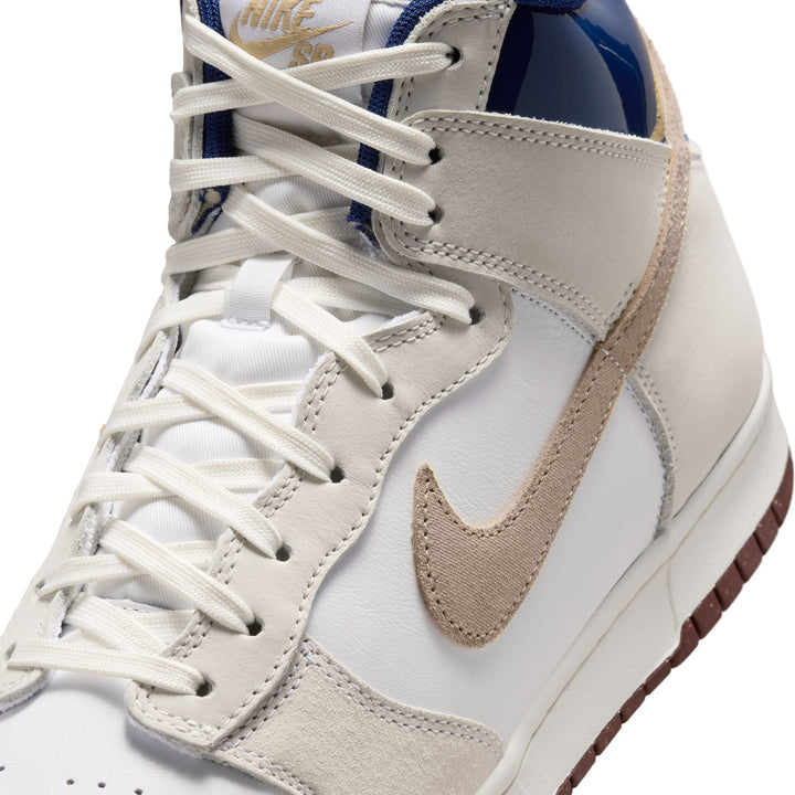 Nike SB Dunk High Pro x Beyond Store - White / Ivory - Sand Dune / Blue Void