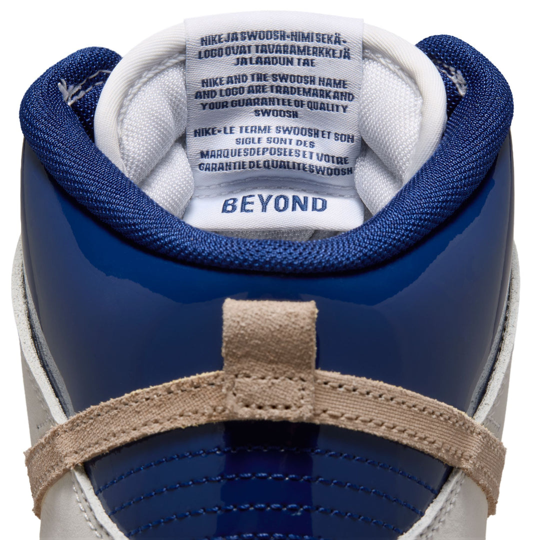 Nike SB Dunk High Pro x Beyond Store - White / Ivory - Sand Dune / Blue Void
