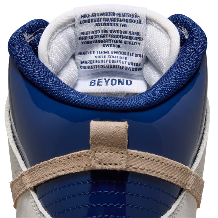 Nike SB Dunk High Pro x Beyond Store - White / Ivory - Sand Dune / Blue Void