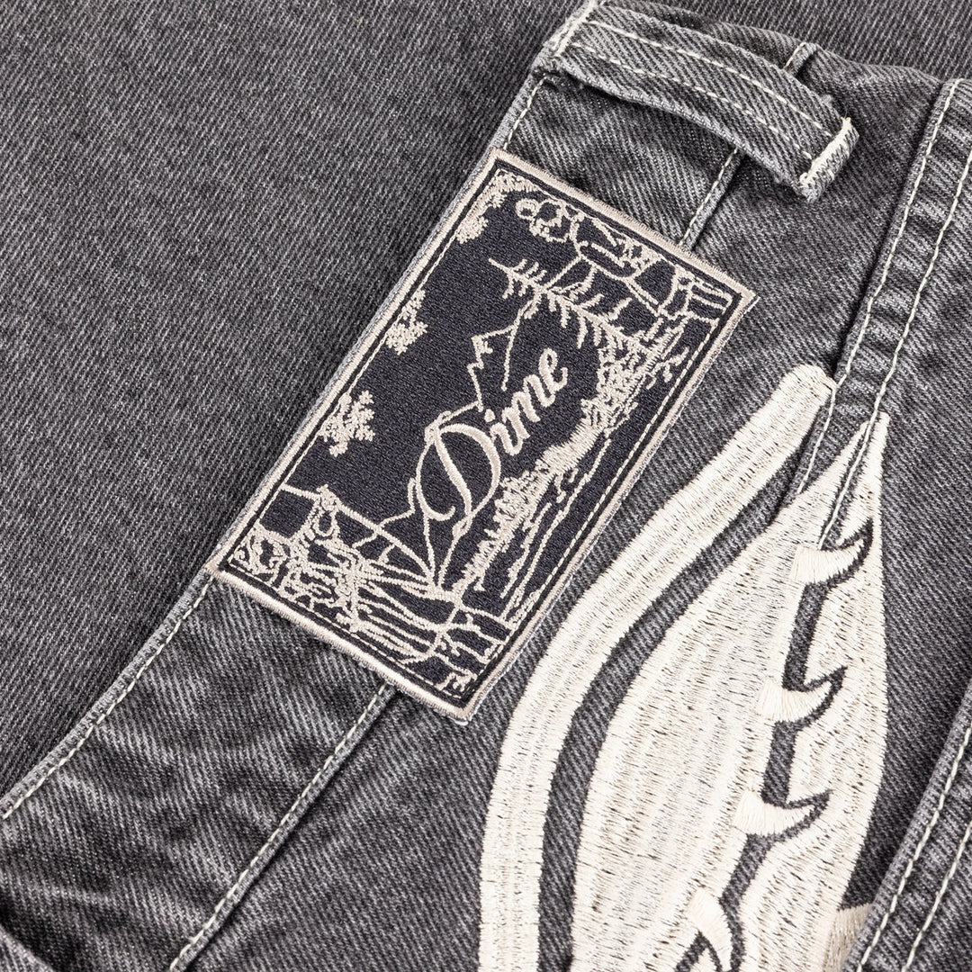 Dime Baggy Wink Denim Pants - Faded Black