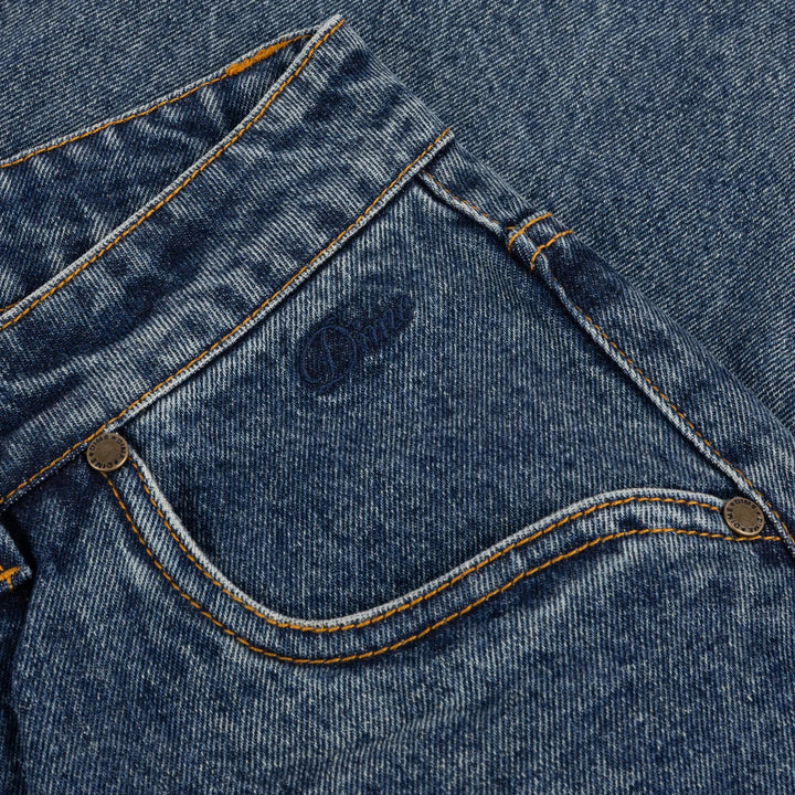 Dime Relaxed Denim Pants - Stone Washed
