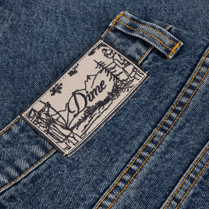 Dime Relaxed Denim Pants - Stone Washed