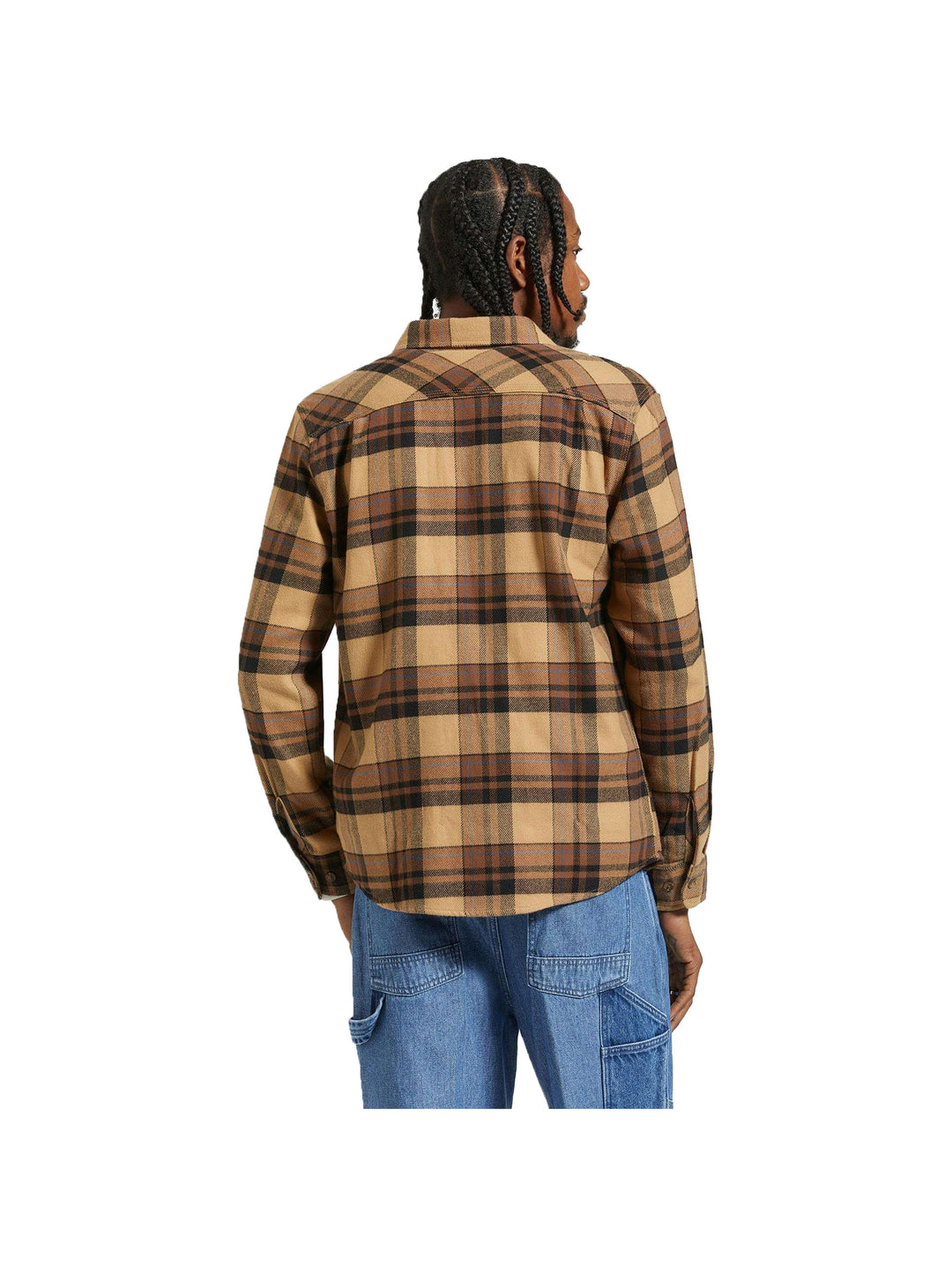 Brixton Bowery Flannel - Tigers Eye / Pinecone Brown