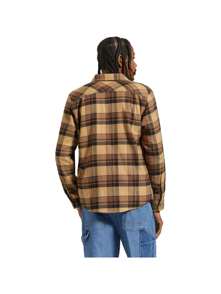 Brixton Bowery Flannel - Tigers Eye / Pinecone Brown