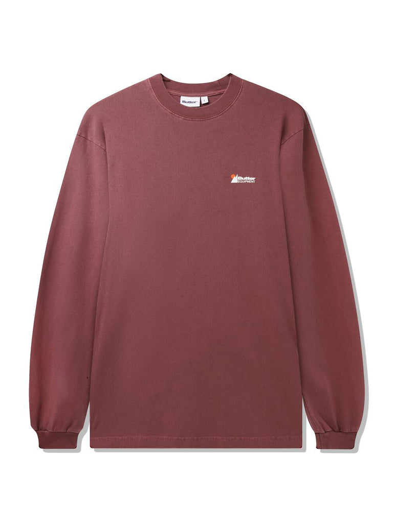 【BUTTER GOODS】Pigment Dye L/S Tee - Washed Cement Butter Goods Pigment Dye L/S Tee ' Washed Black'