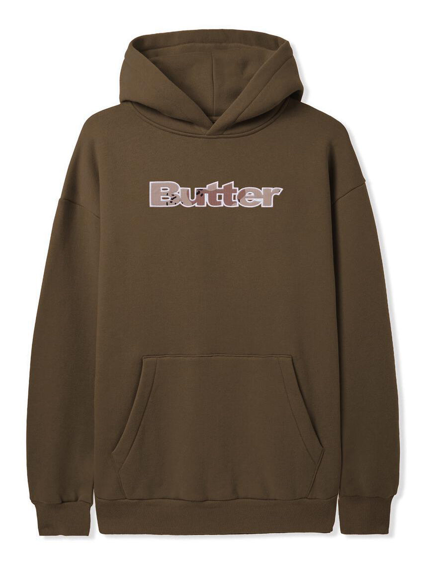 Butter Logo Camo Applique Hood - Brown