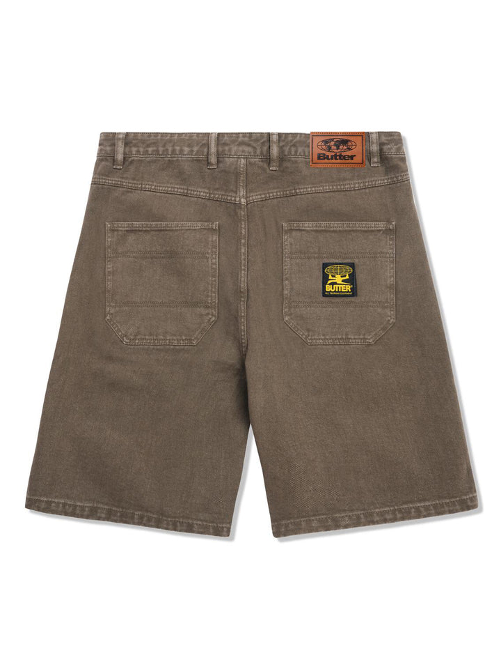 Butter Patch Pocket Denim Shorts - Sandalwood