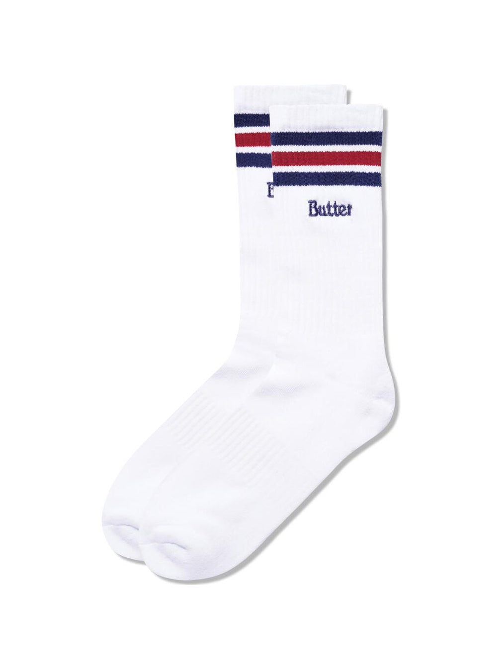 Butter Stripe Socks - White