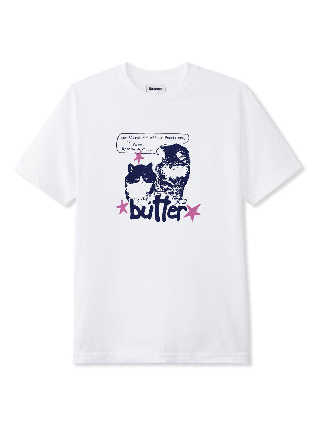 Butter Upside Down Tee - White