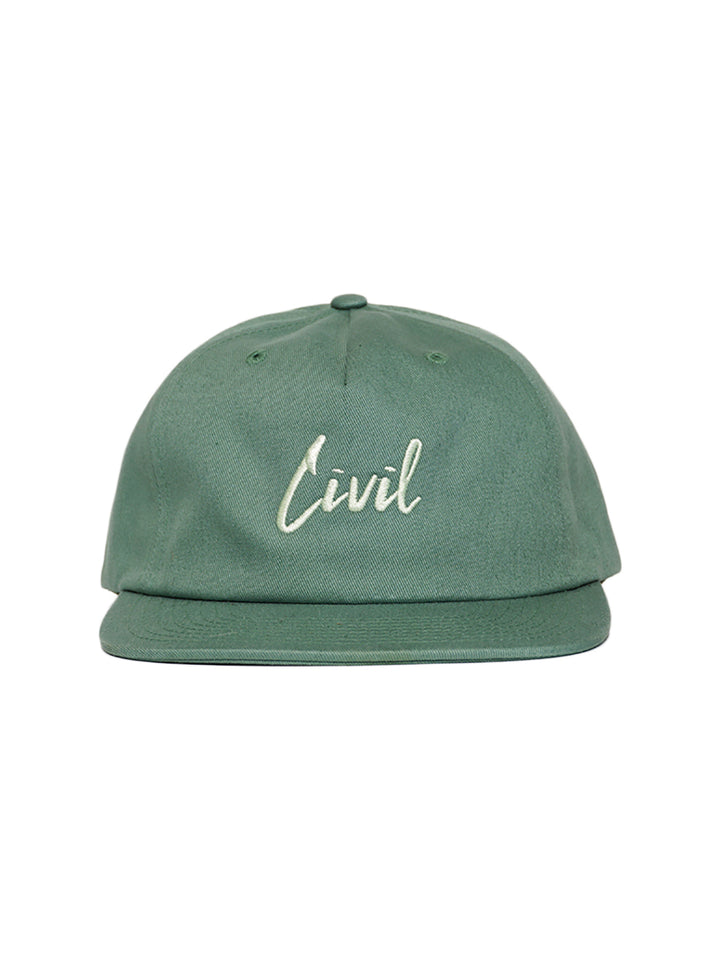 Civil Script 6 Panel - Washed Sea Green / Green
