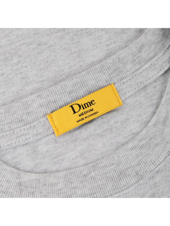 Dime Classic Small Logo Tee - Heather Grey