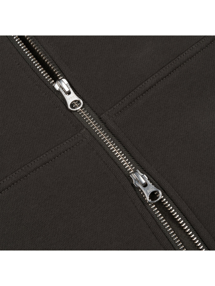 Dime Cursive Logo Zip Hoodie - Vintage Black