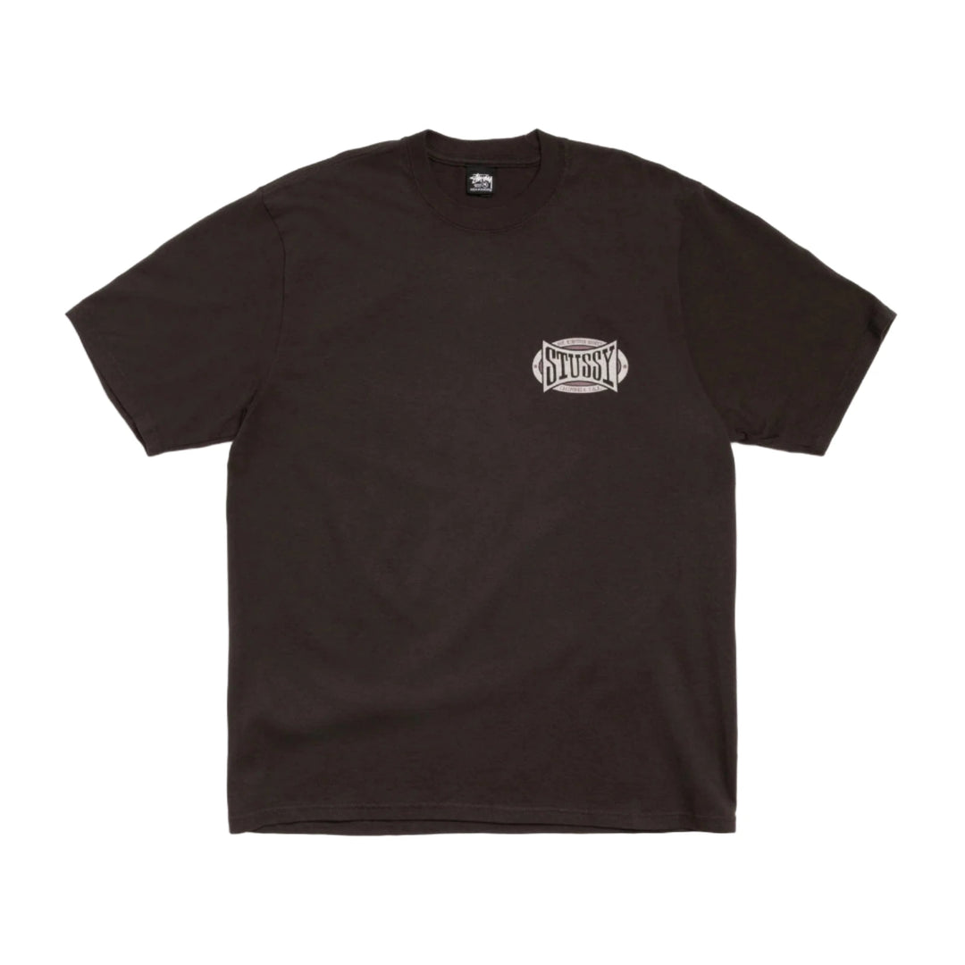 Stussy Champion Oval Pig. Dyed Tee - Faded Black