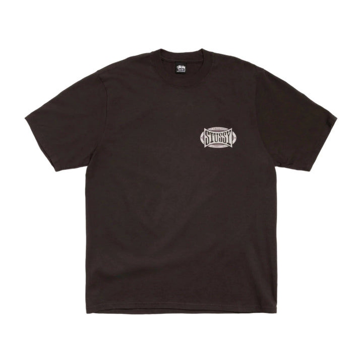 Stussy Champion Oval Pig. Dyed Tee - Faded Black
