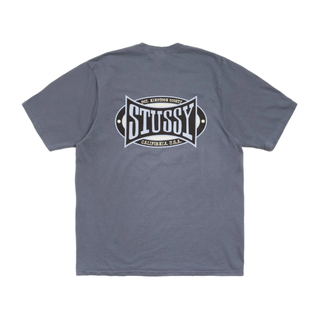 Stussy Champion Oval Pig. Dyed Tee - Navy