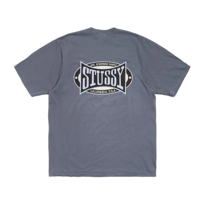 Stussy Champion Oval Pig. Dyed Tee - Navy
