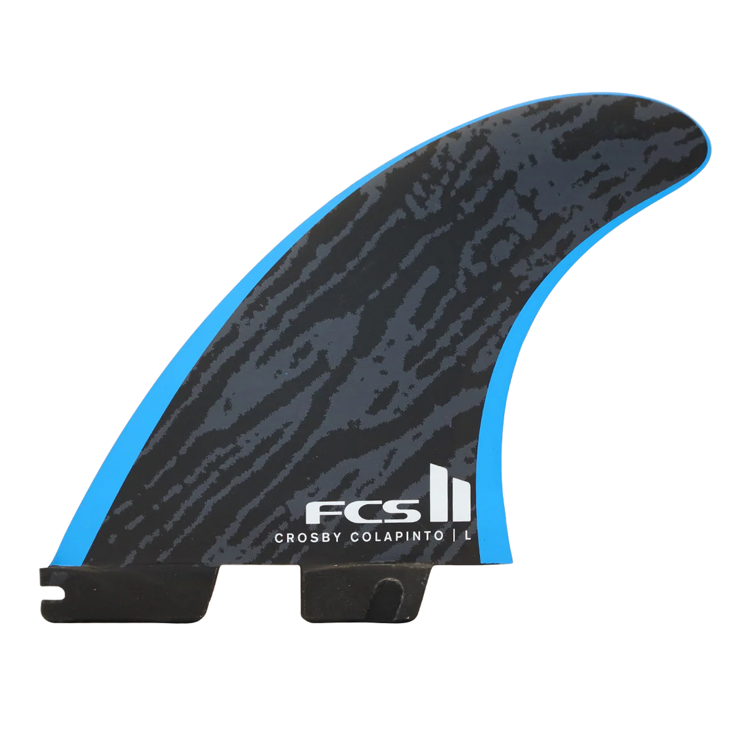 FCS II Crosby Colapinto PC Tri Fins Black Blue Medium