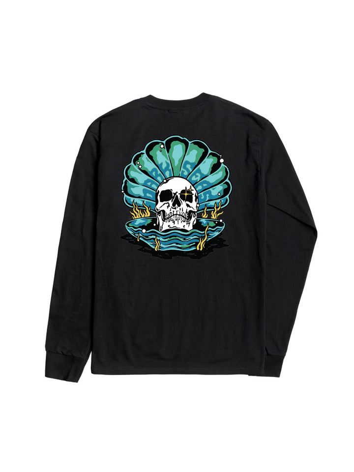 Dark Seas Pearl Stock LS Tee - Black