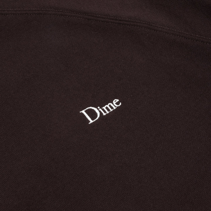 Dime Classic Small Logo Zip Hoodie - Dark Brown