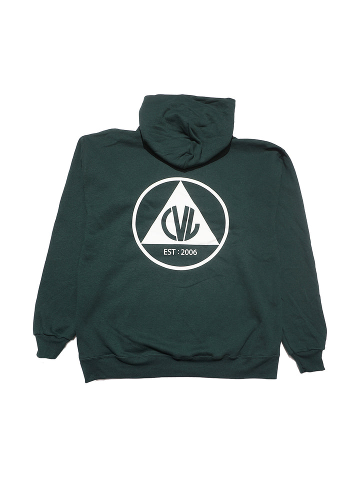 Civil Defense Pullover Hood - Forest / White