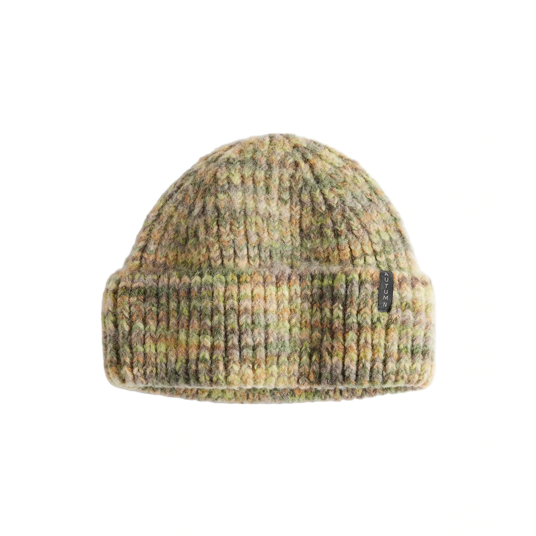 Autumn Marble Knit Beanie - Green