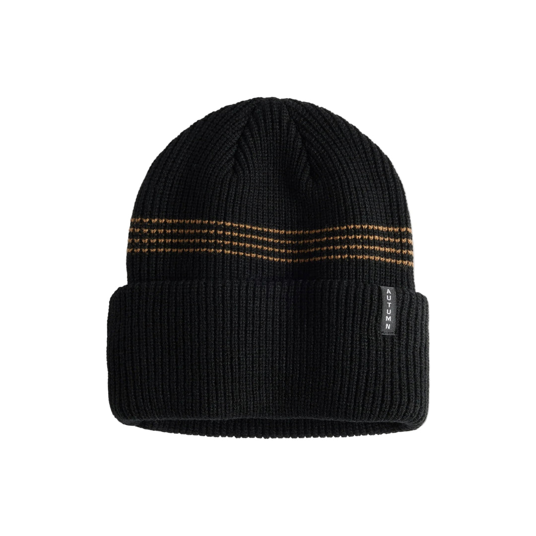 Autumn Mini Stripe Beanie - Black
