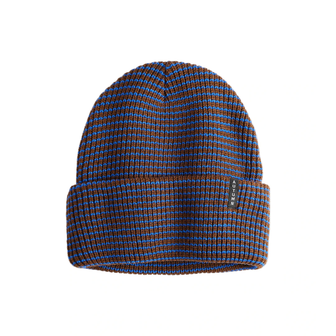 Autumn Stripe Beanie - Brown