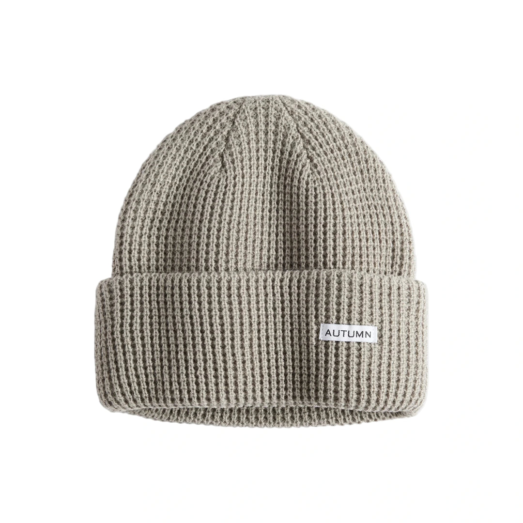 Autumn Waffle Beanie - Stone