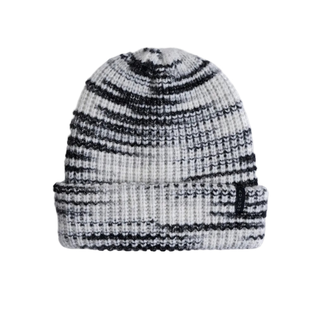 2027 Autumn Chunky Stripe Beanie - Black
