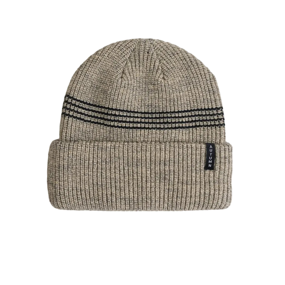2027 Autumn Mini Stripe Beanie - Cream