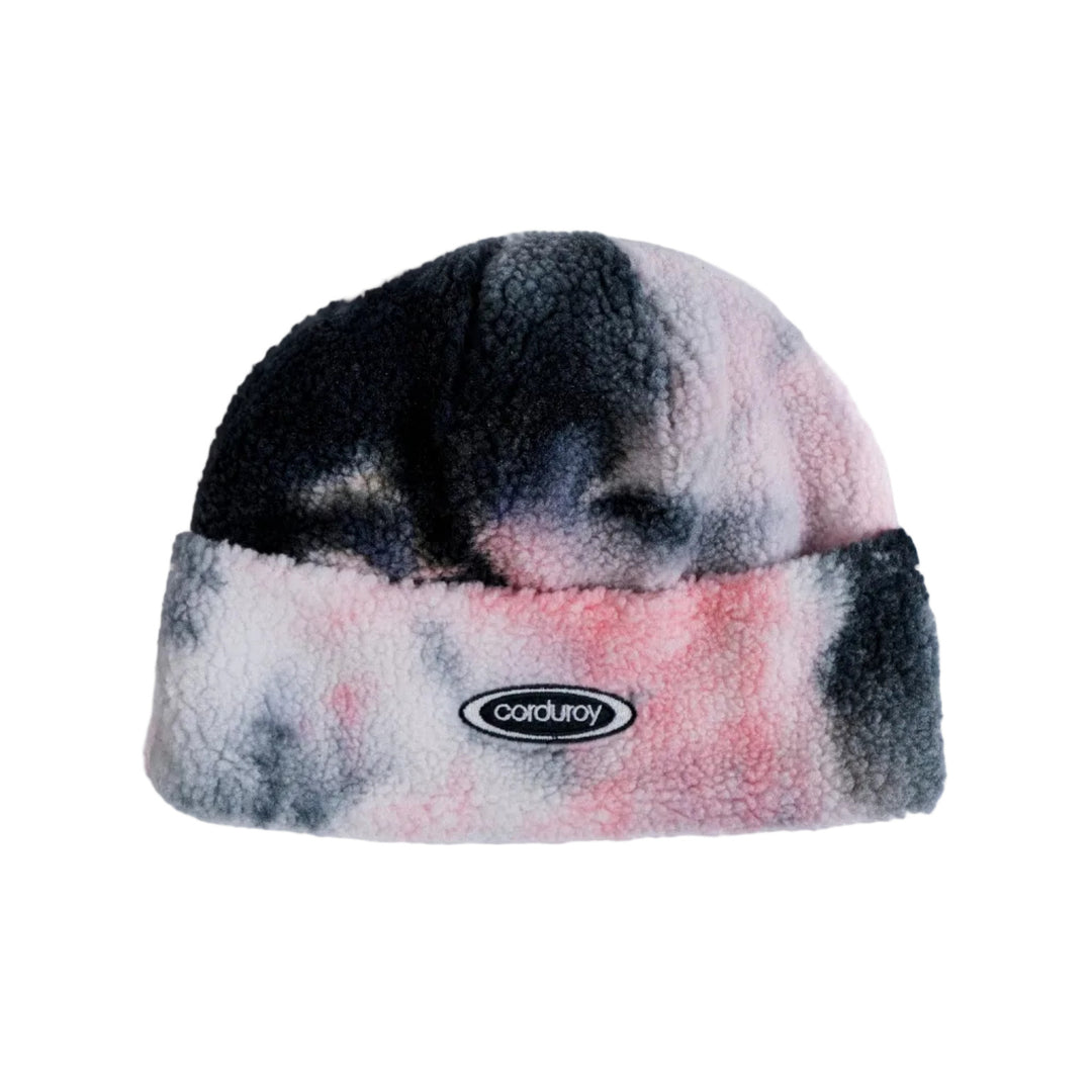 2027 Corduroy Fleece Beanie - Black