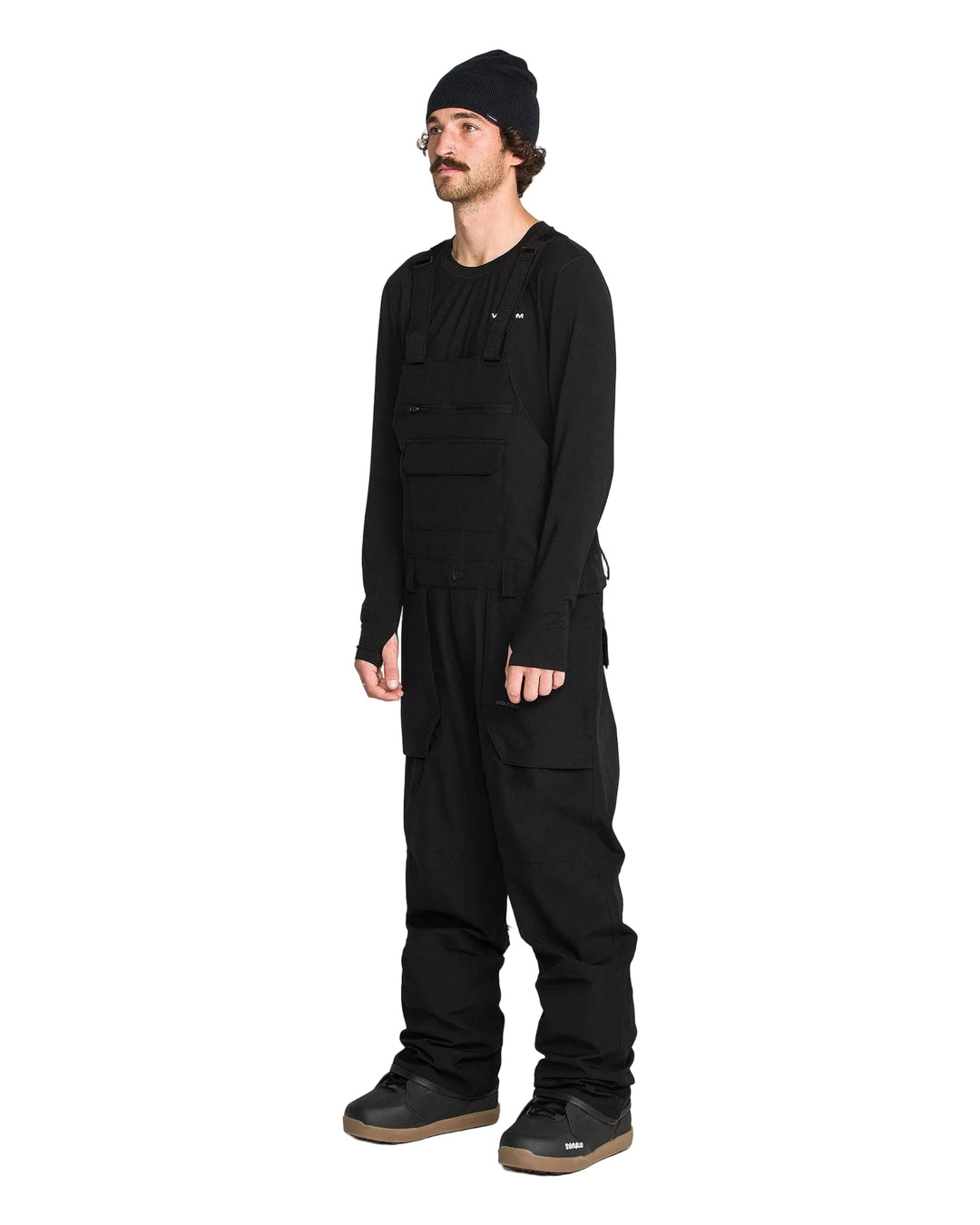 2027 Volcom Mens Roan Bib Overall - Black