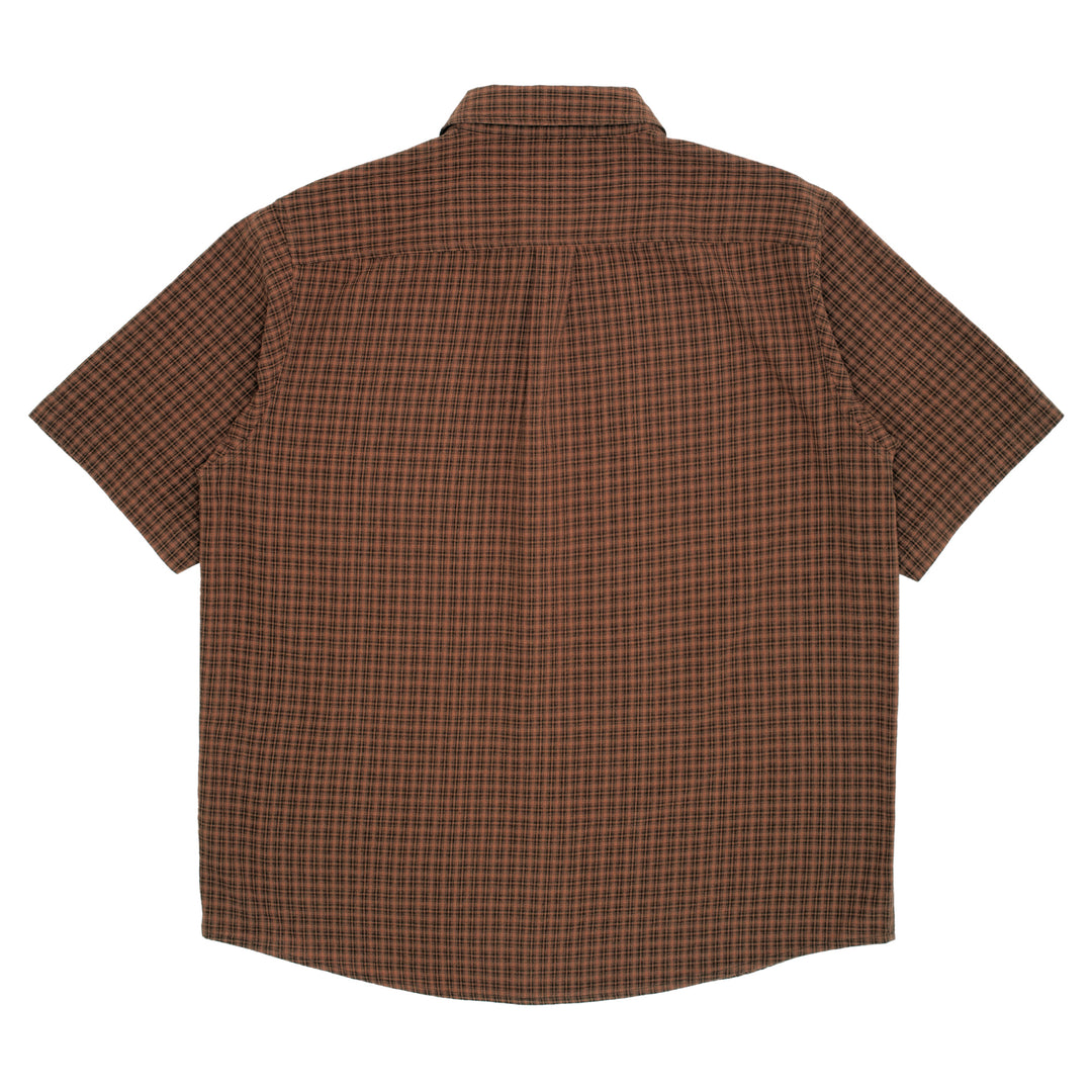 GX1000 Short Sleeve Button Down - Brown Plaid