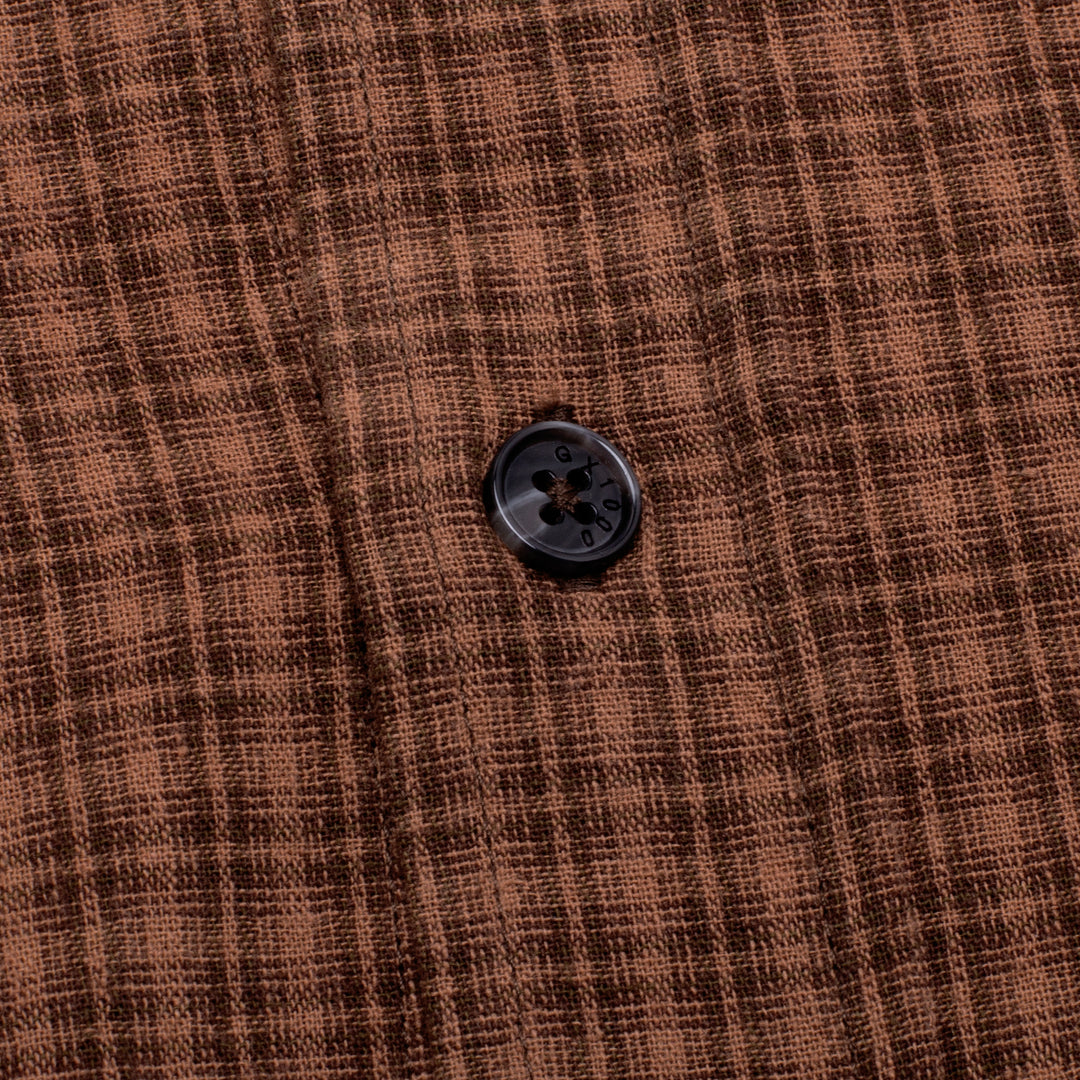 GX1000 Short Sleeve Button Down - Brown Plaid