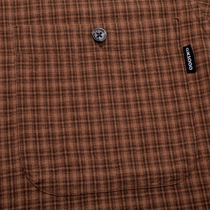 GX1000 Short Sleeve Button Down - Brown Plaid