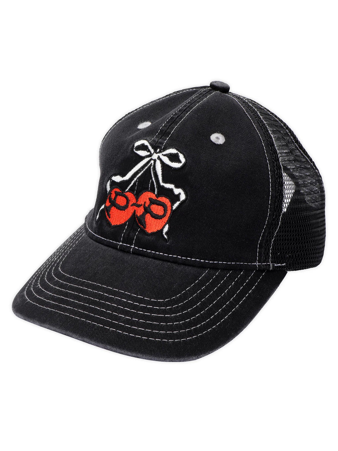 Passport Cherries Leagues Trucker - Washed Black