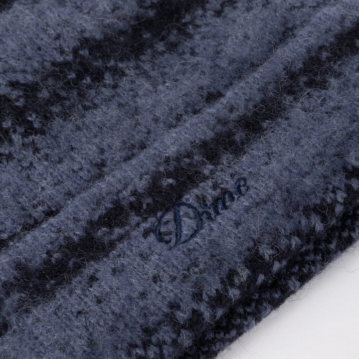 Dime Mohair Striped Beanie - Blue