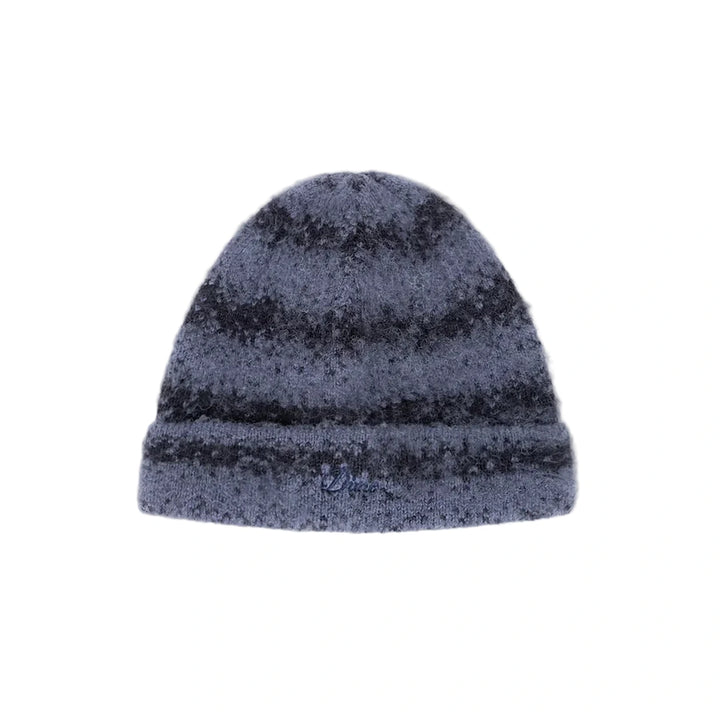 Dime Mohair Striped Beanie - Blue