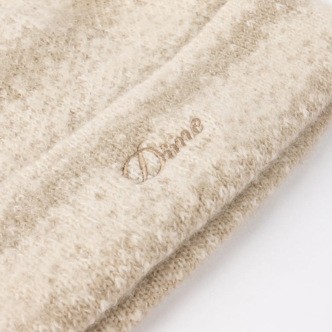 Dime Mohair Striped Beanie - Cream