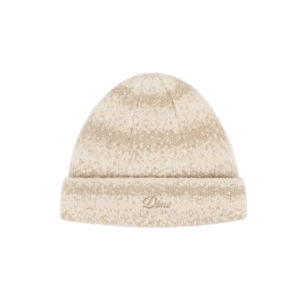 Dime Mohair Striped Beanie - Cream