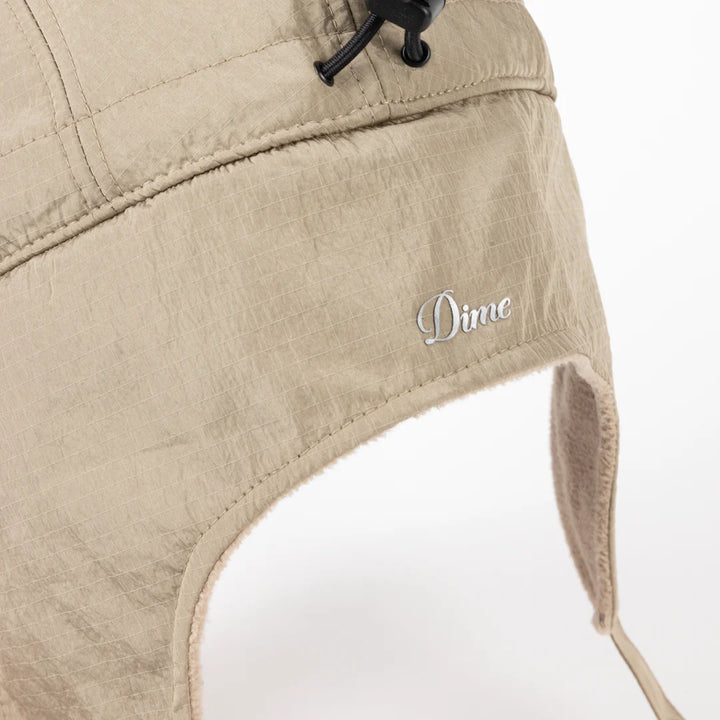 Dime Cursive Earflap Cap - Tan