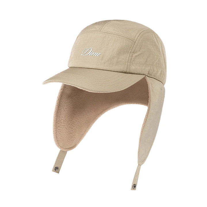 Dime Cursive Earflap Cap - Tan