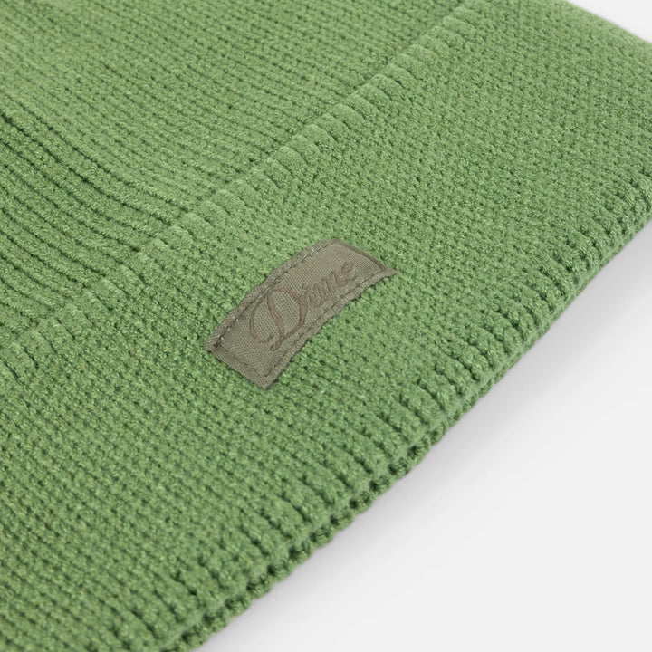 Dime Cursive Rib Beanie - Khaki Green