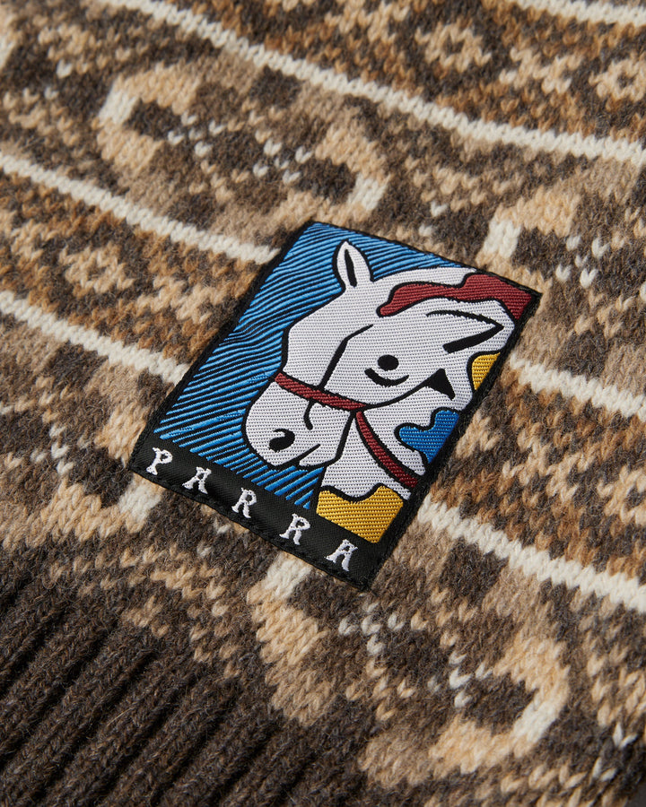 Parra Cactus Bull Knitted Sweater - Brown