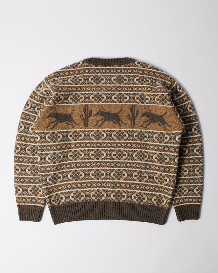 Parra Cactus Bull Knitted Sweater - Brown