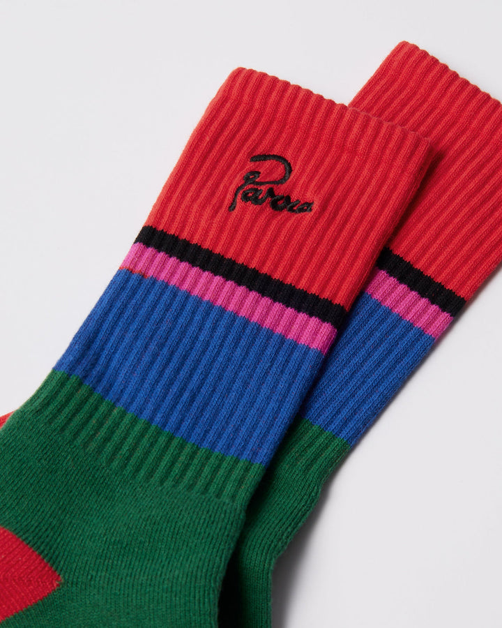Parra Signature Stripe Crew - Red