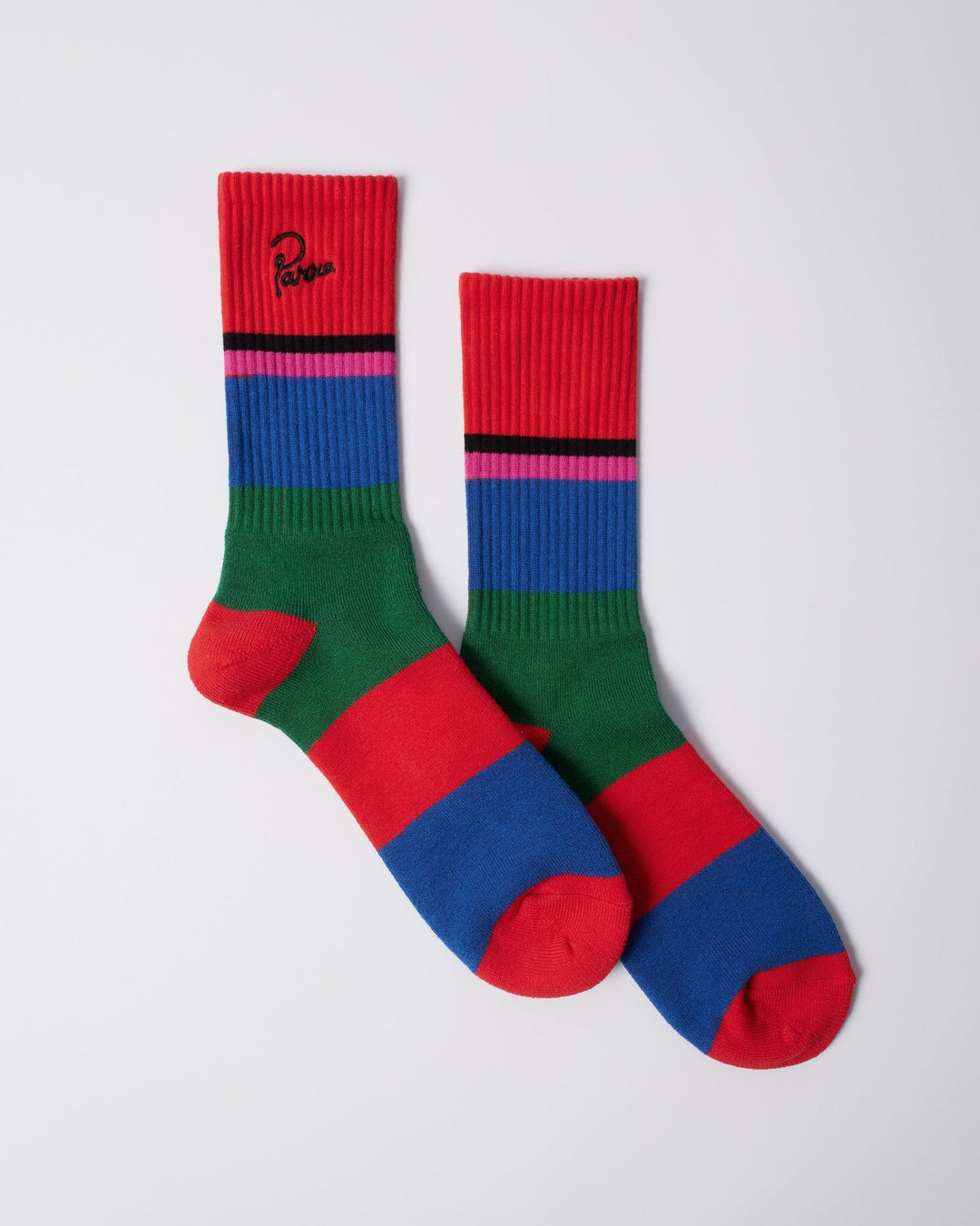 Parra Signature Stripe Crew - Red