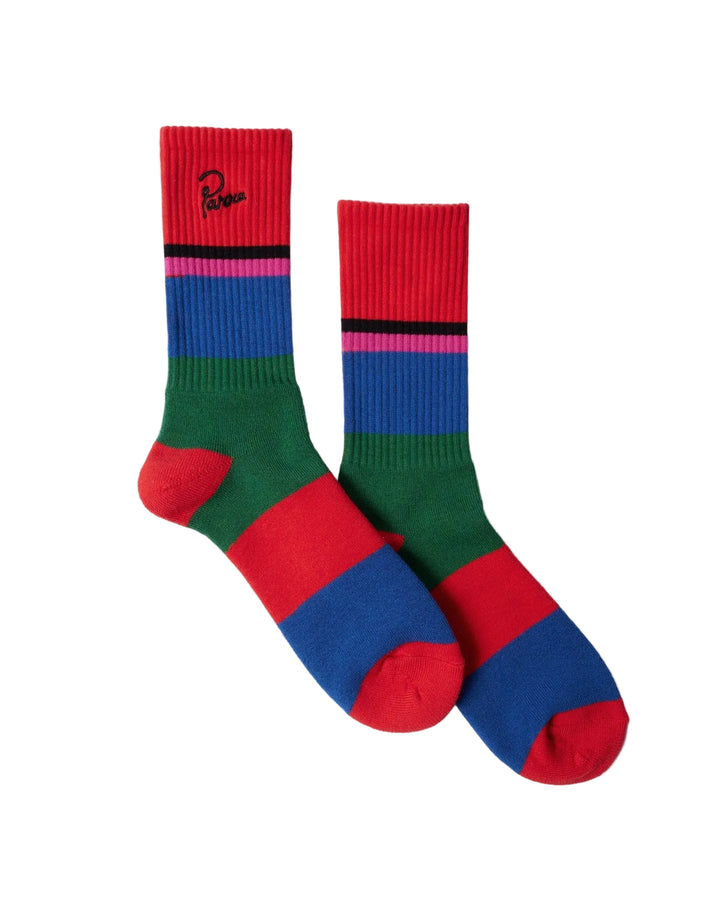 Parra Signature Stripe Crew - Red