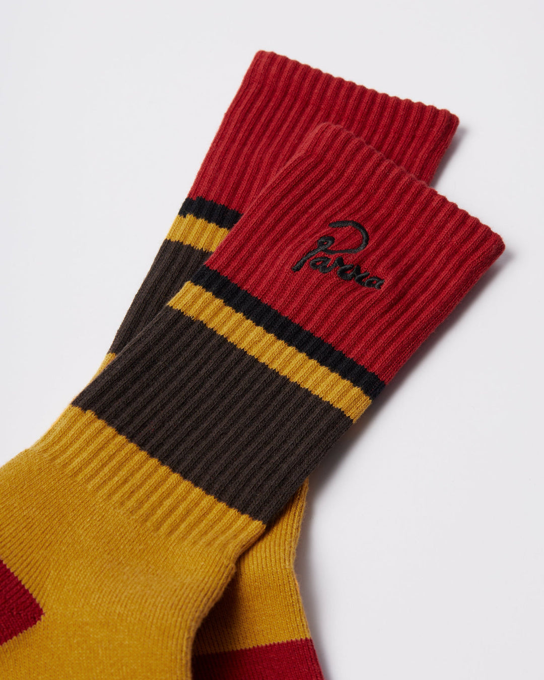 Parra Signature Stripe Crew - Dark Red
